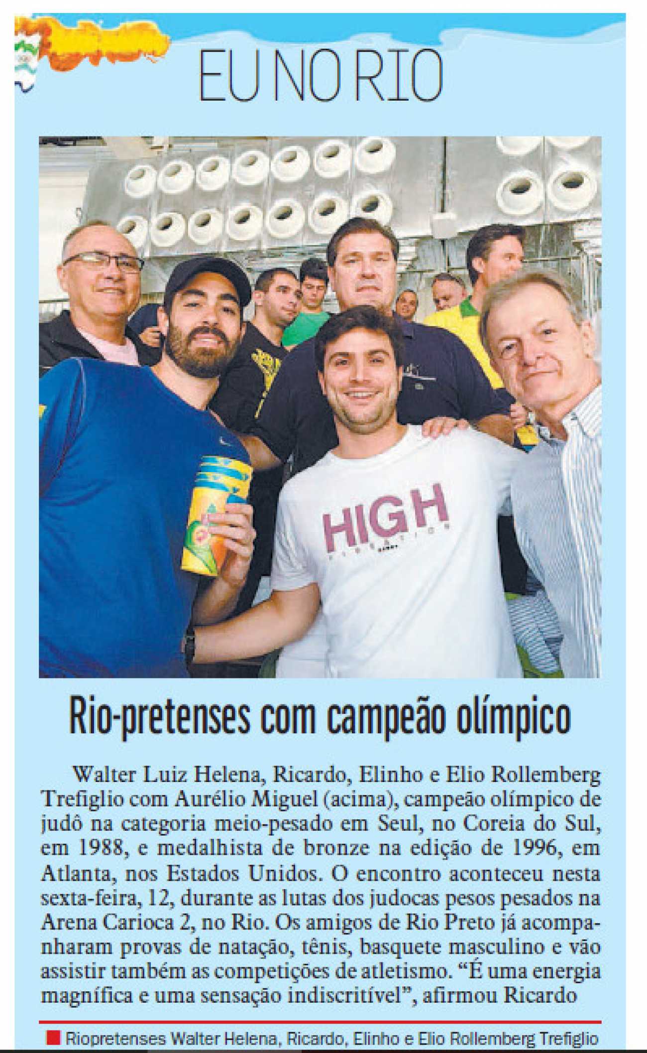 Diário da Região - Rio-pretenses com campeão olímpico - 13/08/2016